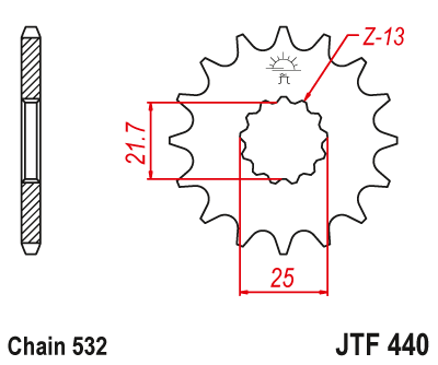 Pinion Fata JT 15 Dinti | GSX1100R RF900RR