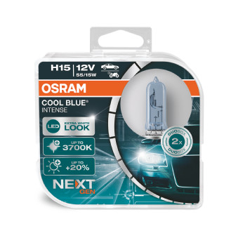 Set Becuri Auto Osram H15 Cool Blue Nextgen